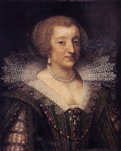 Portrait De Dame Au Collier De Perles