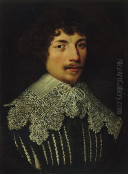 Portrait Of A Gentleman Wearing A Lace Collar - view 1