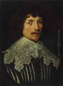 Portrait Of A Gentleman Wearing A Lace Collar