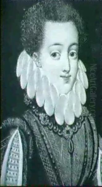 Portrait Of A Noblewoman, Half-length, Wearing A High Ruff With A Pearl And Jewelled Necklace - view 1