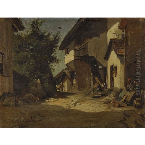 Sommerliche Ansicht Einer Gasse In Brunnen - view 1
