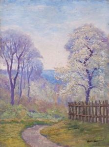 Les Pommiers En Fleurs by Henri Dumont