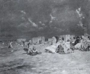 Strandszene by Henri Dumont