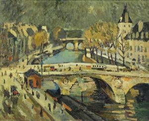 View Of The Seine by Pierre Dumont