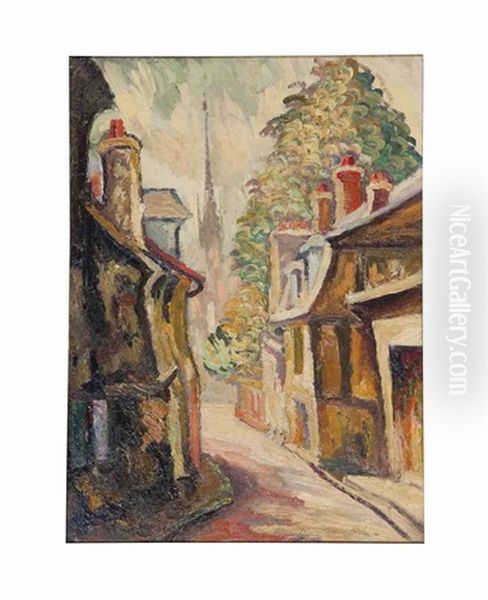 Townscape With Cathedral In The Background; And A Companion Painting (2 Works) - view 1