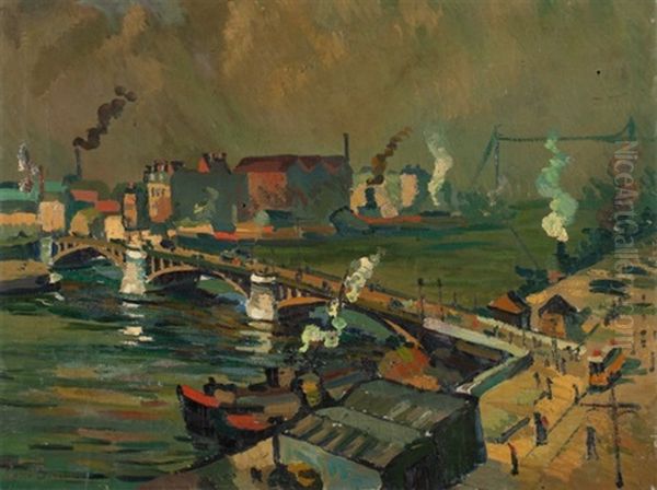 Le Pont Boieldieu - view 1