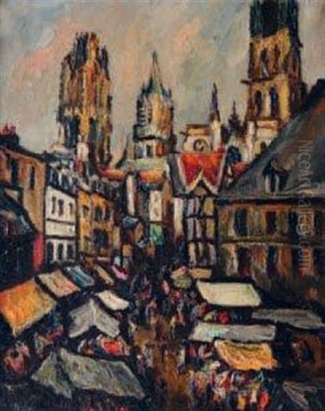La Place Du Marche A Rouen - view 1