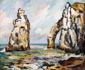 Les Falaises A Etretat by Pierre Dumont