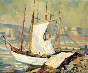 Voiliers Au Port by Pierre Dumont