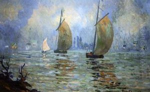 Voiles Sur La Seine by Pierre Dumont