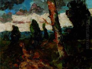 Paysage Aux Grands Arbres by Pierre Dumont