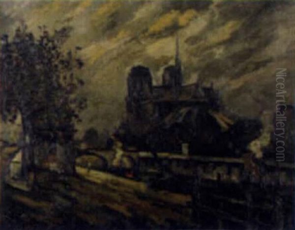 Notre Dame, Vue De La Rive Gauche, Paris - view 1