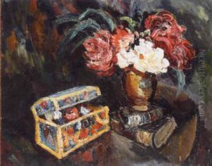 Nature Morte Aux Livres Et Au Coffre
