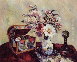 Bouquet De Fleurs Sur Un Entablement by Pierre Dumont