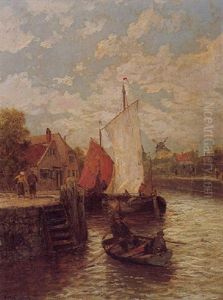 Fischerhafen In Der Normandie by Pierre Dumont