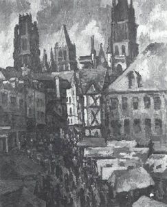 Le Vieux Marche A Rouen by Pierre Dumont