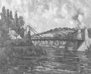 Flusslandschaft Mit Hangebrucke by Pierre Dumont