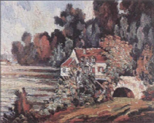 Le Petit Pont Pres De Vernon - view 1