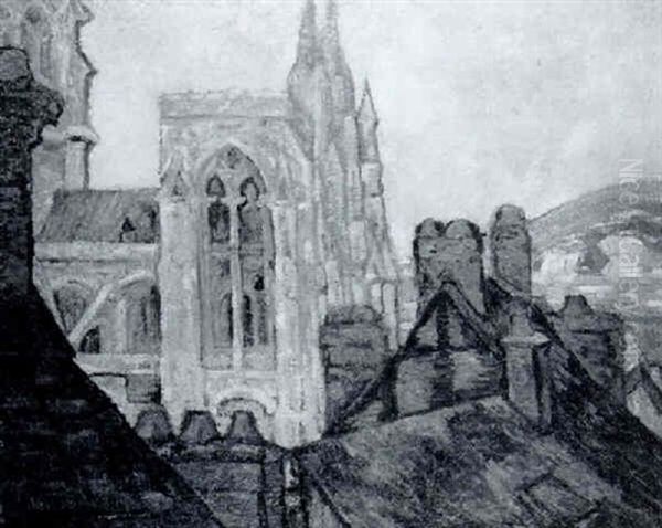 La Cathedral De Rouen - view 1