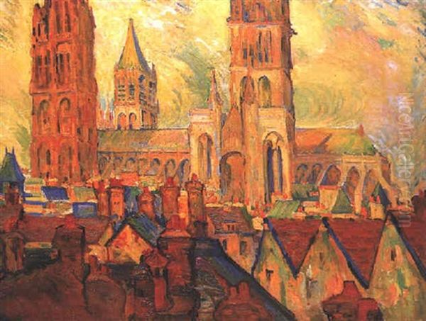 La Cathedrale De Rouen Vue Des Toits - view 1
