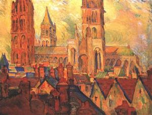 La Cathedrale De Rouen Vue Des Toits by Pierre Dumont