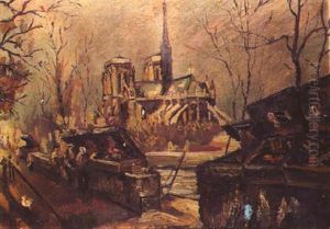 Notre Dame, Les Quais Et Les Bouquinistes by Pierre Dumont