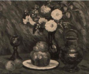 Nature Morte Au Vase De Fleurs by Pierre Dumont