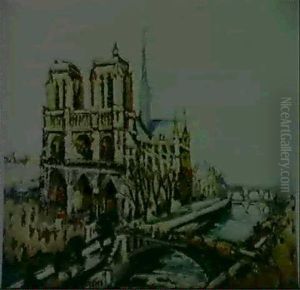 Notre Dame Et Les Quais A Paris by Pierre Dumont