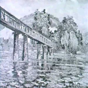 Le Pont Sur La Riviere by Pierre Dumont