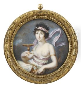 Portrait De Femme En Costume D'hebe, Tradionnellement Appelee Catherine-josephine Rafin, Dite Mademoiselle Duchesnois (1777-1835) by Francois Dumont