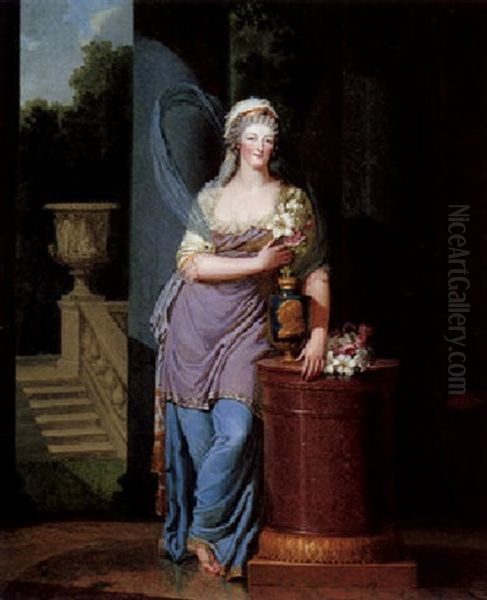 Portrait Of Marie-antoinette, Queen Of France by Francois Dumont