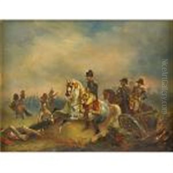 Napoleon Bonaparte On Horseback Post-battle - view 1