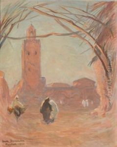 Crepuscule Sur Une Mosquee by Louis-Jules Dumoulin