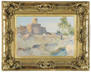 Au Bord De L'oued by Louis-Jules Dumoulin
