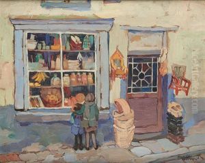 Enfants Revant Devant La Vitrine by Romeo Dumoulin