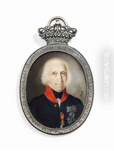 Ferdinand Iv (1751-1825), King Of Naples And The Two-sicilies, In Blue Coat With Red Collar, Wearing The Breast-star Of The Royal Neapolitan Order Of St. Januarius - view 1
