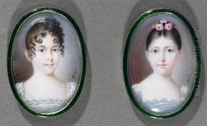 Deux Jeunes Filles (2 Works) by Nicolas-Francois Dun