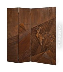Biche', A Folding Screen by Jean Dunand