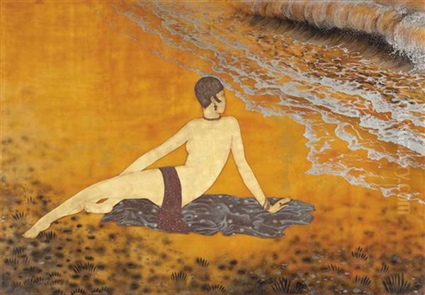 Woman Bathing', A Panel - view 1