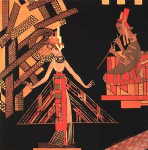 Danseuse Orientale Et Musicienne by Jean Dunand