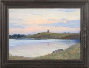 Moonlight Over The Mill Pond, Chatham, Massachusetts by Harold C. Dunbar