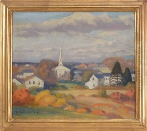 Chatham, Congregational Church Painted From Near Old Mill by Harold C. Dunbar