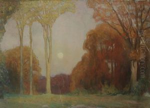 Autumnal Sunrise Scene (+ Snowy Landscape, Verso) Autumnal Sunrise Scene (+ Snowy Landscape, Verso)