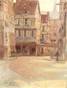 European Street Scene, Rouen by Harold C. Dunbar