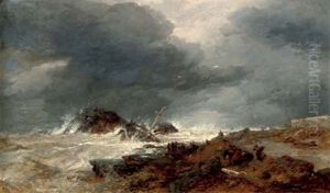 Witnessing The Disaster by Edward Duncan