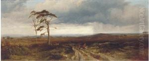 A View Of Sherwood Forest And Strawberry Hill Near Mansfield by Edward Duncan