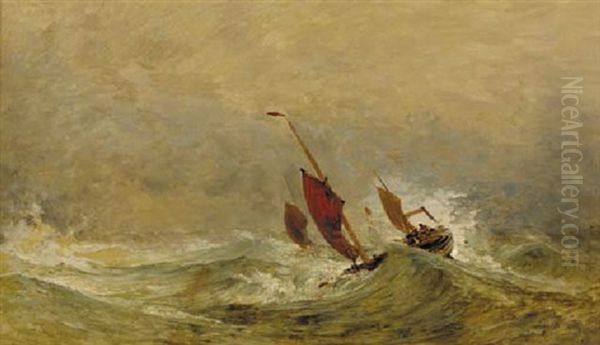 Boulogne, Boats In A Gale - view 1