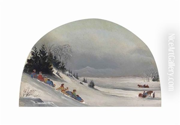 Tobogganing Near Montreal - view 1