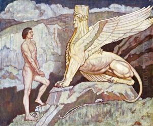 Oidipus And The Sphinx by John Duncan