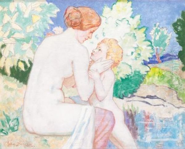 Mother And Child Bathing - view 1